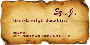 Szerdahelyi Jusztina névjegykártya